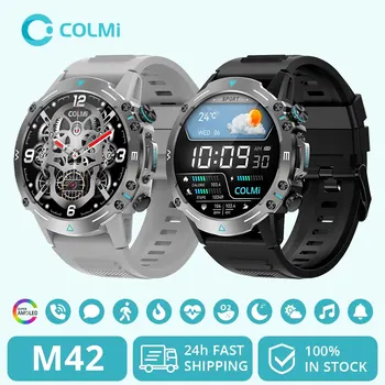 COLMI M42 스마트 워치, 1.43 인치 AMOLED 디스플레이, 100 스포츠 모드, 음성 통화 스마트 워치, 남녀공용 밀리터리 등급 터프니스 워치