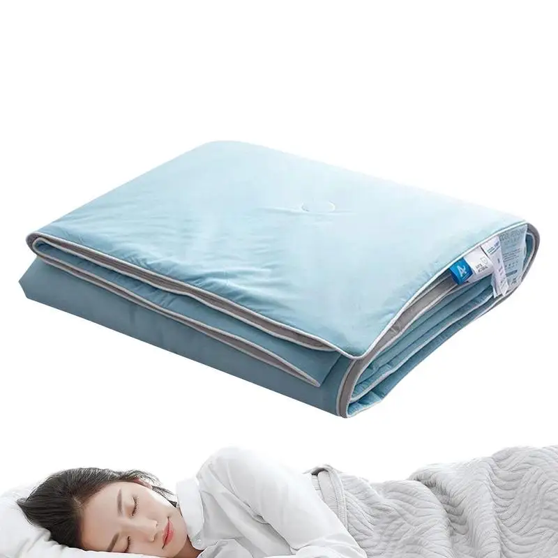 Cooling Blankets Smooth Air Condition Comforter Lightweight Summer Quilt with Double Side Cold & Cooling Fabric