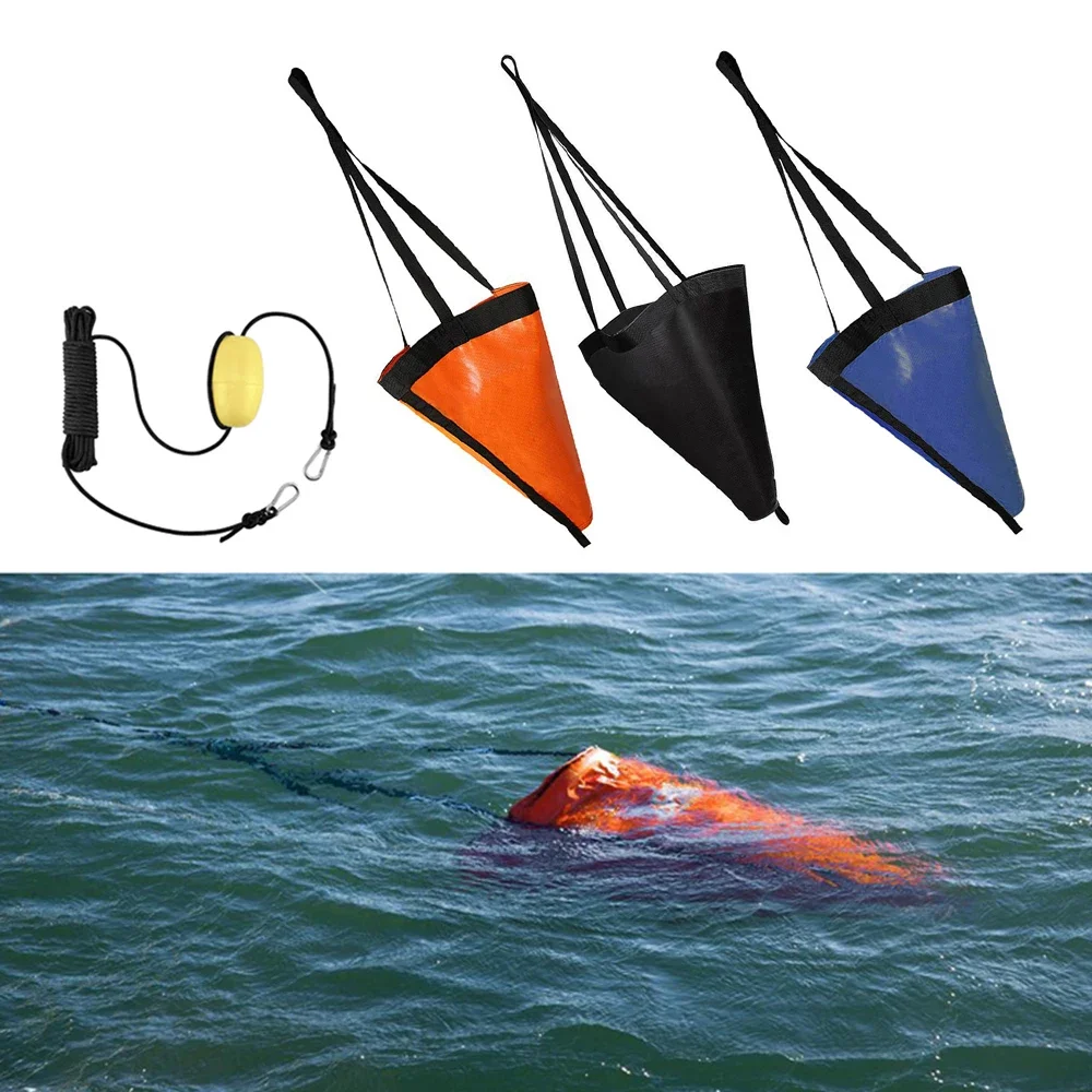 18 PVC Fishing Boats Float Kayaking Marine Sea Anchor Drift Anchor Drogue  Drifting Brake Rowing 30ft Retrieving Tow Throw Line - AliExpress