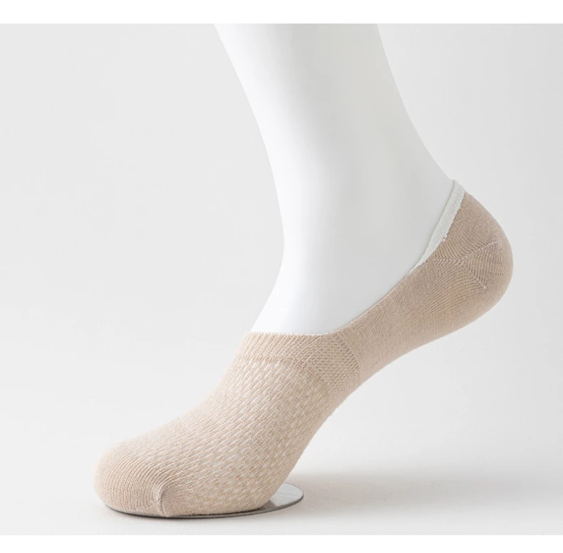Womens Breathable Mesh Boat Socks - 5 Pairs Invisible Low Cut Anti-Slip Summer Socks