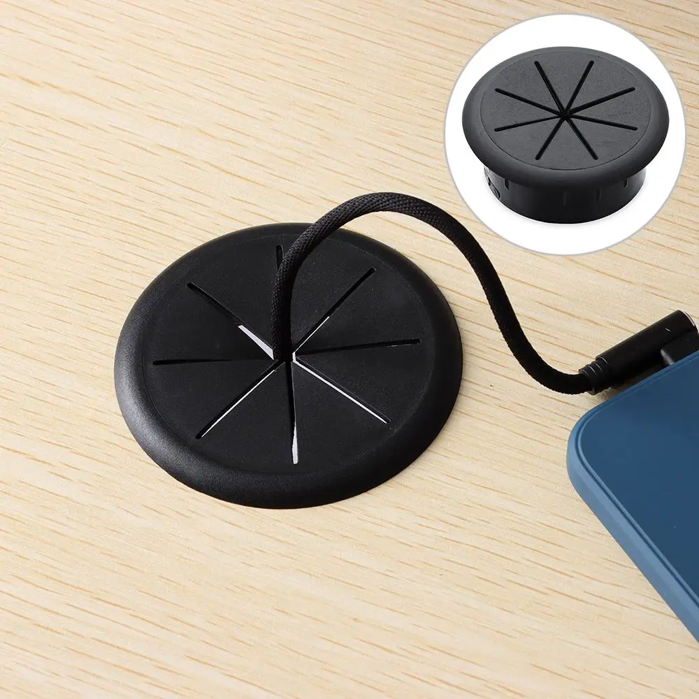Cable Hole Cover Cable Organizer Desk Cord Grommet 1Pc Desk Cord Grommet Wire Hole Cover Line Outlet Port Threading Box Cover Cable Passing Box Office Table Cable Organizer