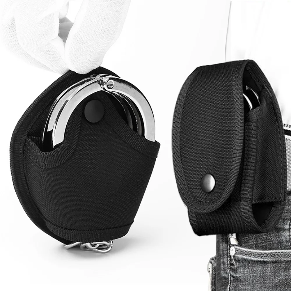 

Outdoor Multifunctional Nylon Waist Bag Molle Handcuffs Holder Pouch Case Police Activities Handcuff Pocket Tactical Accessories