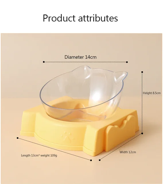Pet Cat Food Bowl Automatic Feeder All-in-One Splice Dog Cat Food Bowl and Drinking Fountain Drinking Raised Standing Dish Bowl 4