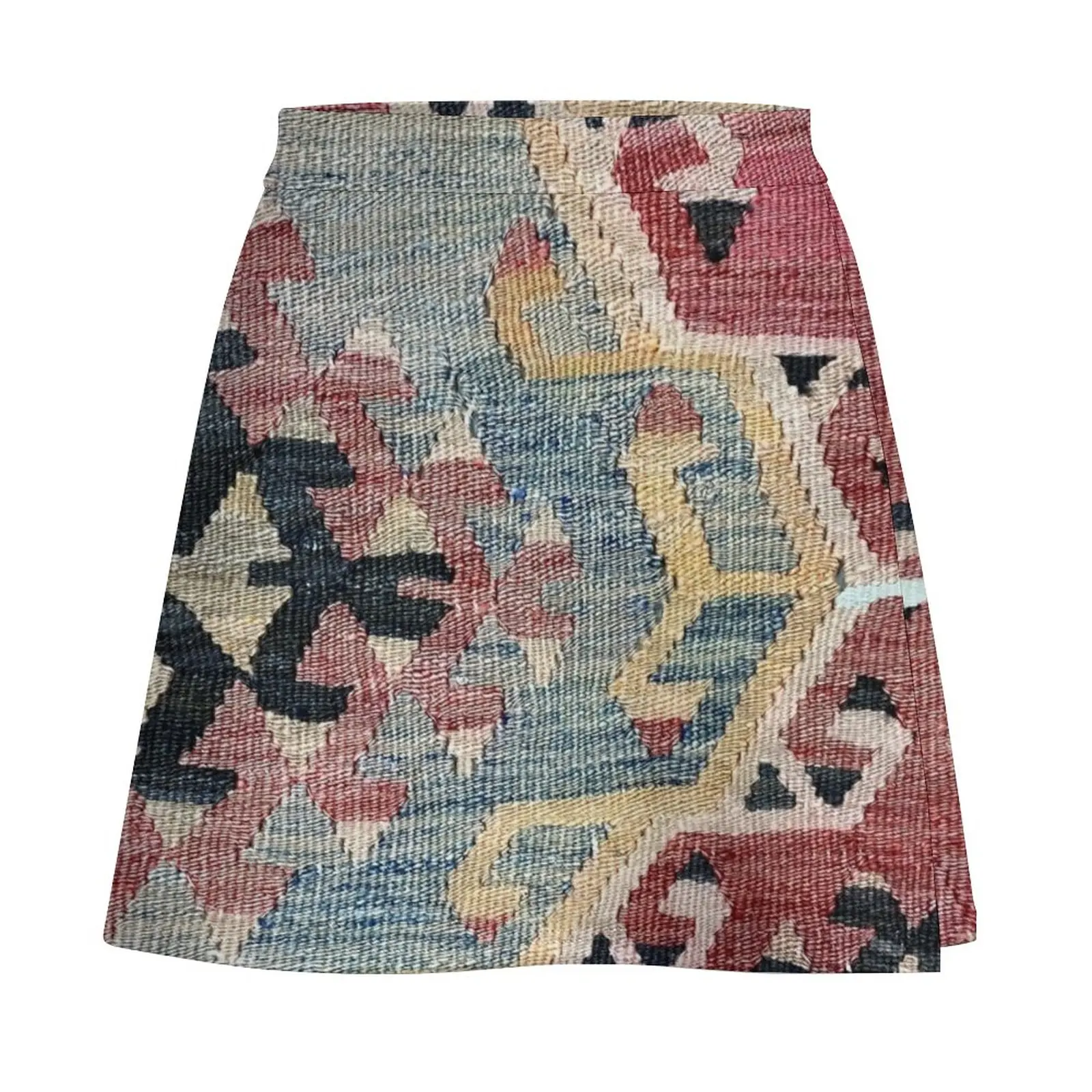 Bohemian Kilim, Navaho Weave, Woven Textile, Persian Carpet Mini Skirt School uniform japanese style mini skirts School skirt
