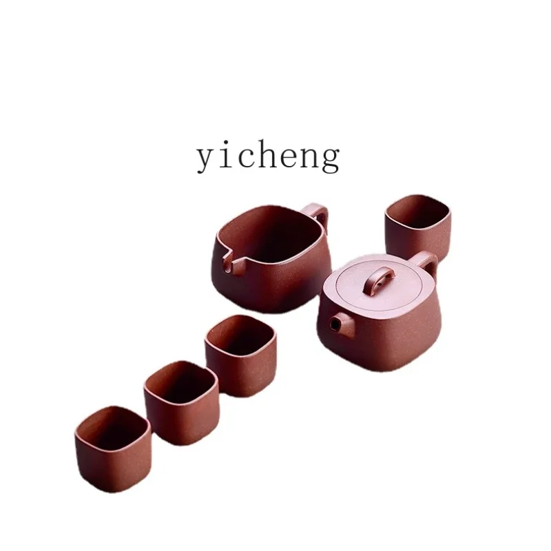 

ZK Purple Sand Tea Set Kung Fu Teapot Tea Ceremony Gift Box Teapot Teacup Tea Caddy Sets