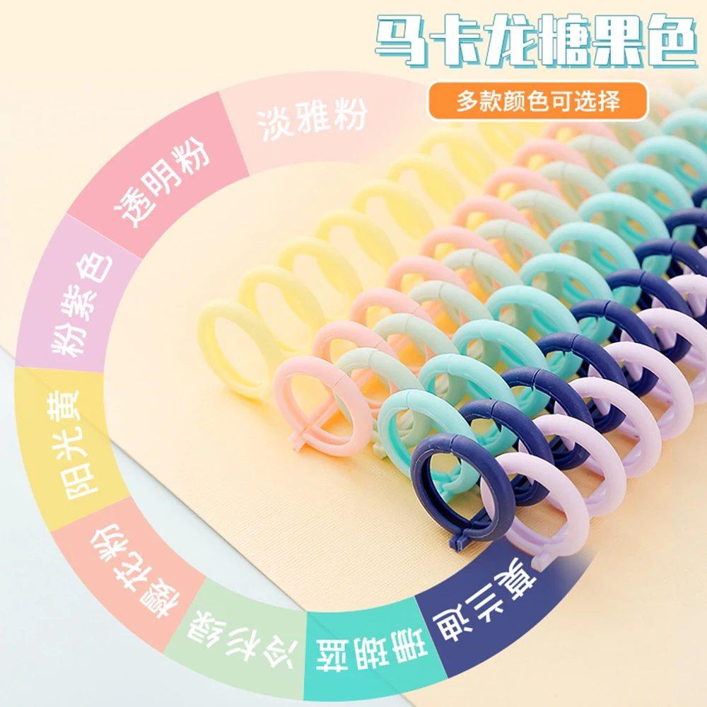 5 Pcs Plastic 30-Hole Loose Leaf Binders Ring Binding Spines Combs 85 Sheets Capacity for DIY Paper Notebook Album