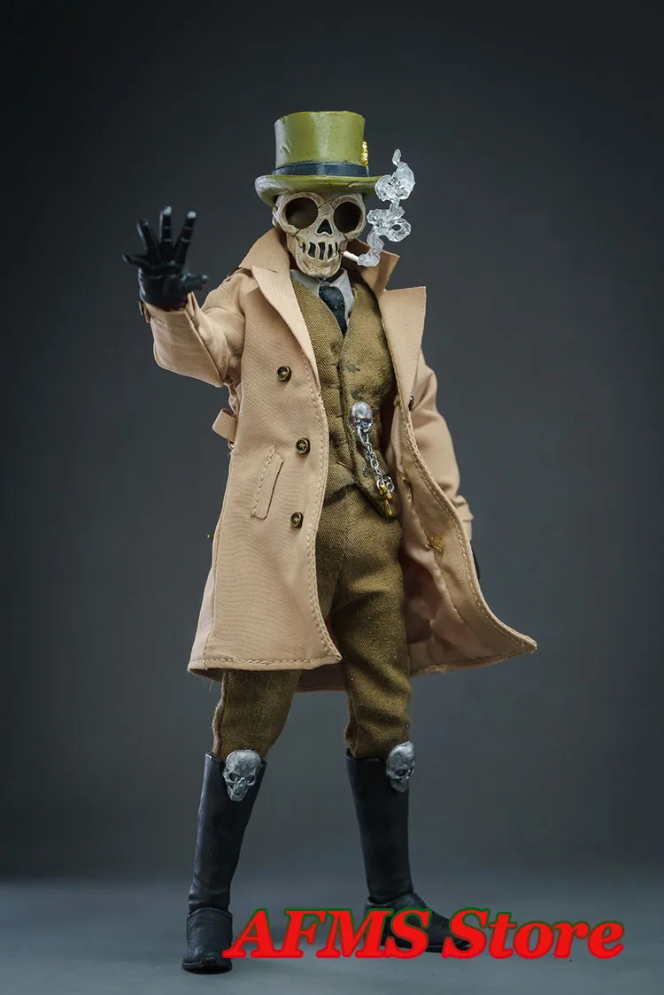 1/12 스케일 수집용 트렌치 코트 클래식 더블 브레스티드 숏 오버코트 윈드브레이커 6인치 남성 군인 액션 피규어 바디에 적합