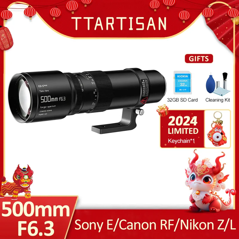 Ttartisan 500Mm F6.3 Teleobiettivo Full Frame Messa A Fuoco Manuale Per Sony E Nikon Z Canon Eosr Rf L Mount Lens