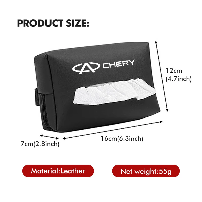 체리 자동차 스타일링 티슈 백 암레스트 박스 페이퍼 타월 인테리어 오거나이저 액세서리 TIGGO Eastar Elara IQ 2 7 Pro Cross Pro