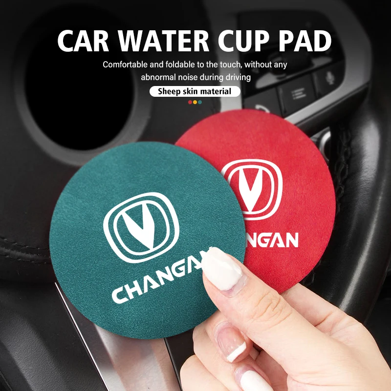 Cup Holder Coasters 2pcs Car Coaster Drink Bottle Holder Anti-slip Mat Water Cup Pad For Changan CX70 CS35 Alsvin CS75 Hunter CS95 CS55 Star RAETON