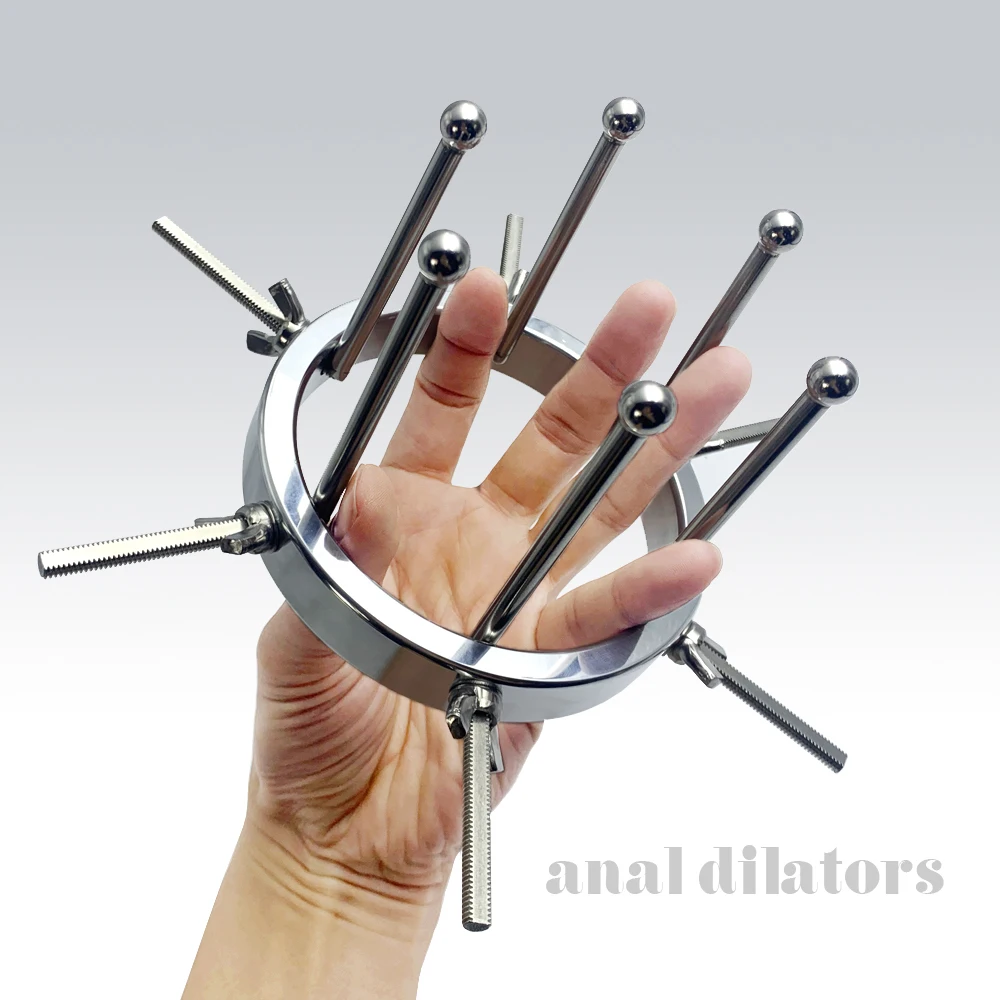 Stainless Steel Adjustable Anal Plug Dilator Anal Dilator Metal Vaginal Dilator Anal Training Vaginal Speculum Fisting Dildos Adult Sex Toys