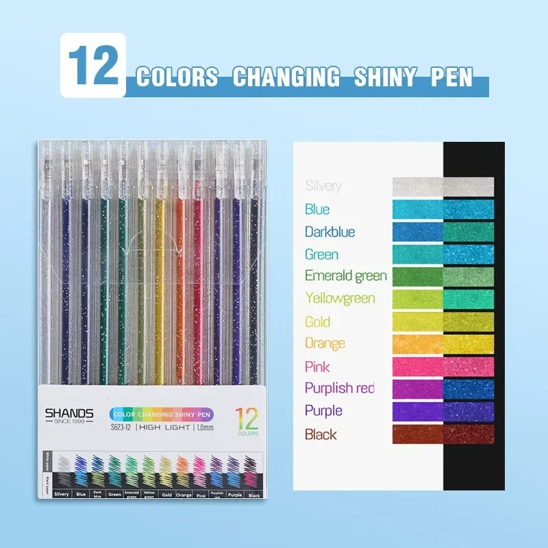 shiny pen-12 colors