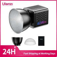 Ulanzi L024 40W RGB Video Light 2500-6500K Bi-color 0-359° RGB COB Light Mini Bowens Mount Fill Light 3400mAh COB Light 1