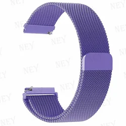 Premium Milanese Loop Strap - Elegant 20mm/22mm Adjustable Metal Bracelet Band - 20MM watch band (Lavender 22)