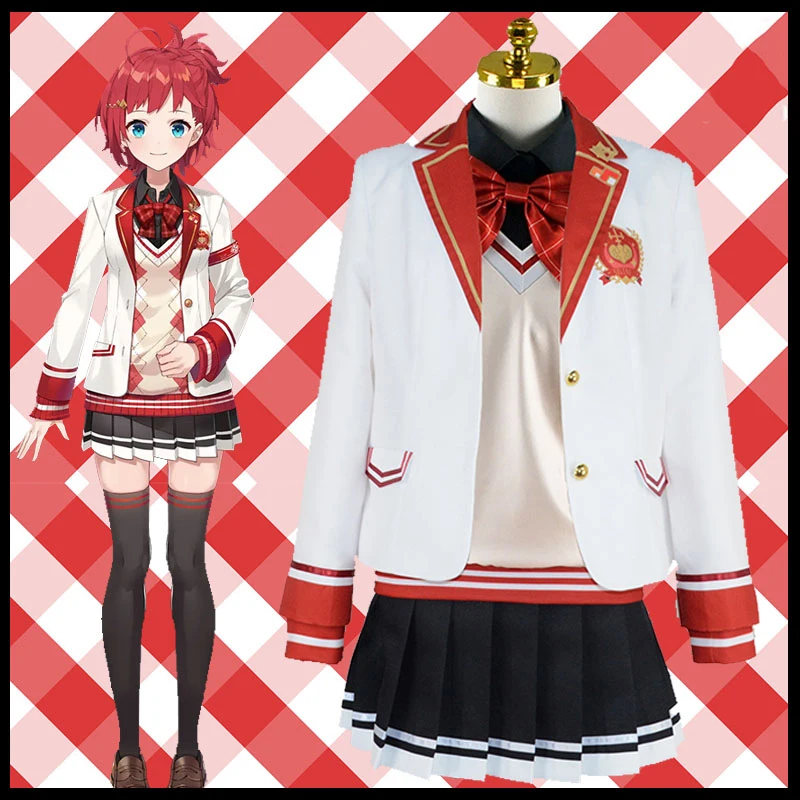

COS-HoHo Vtuber Asahina Akane Game Suit Lovely School Uniform Cosplay Costume Party Role Play Outfit Women Daily Clothing
