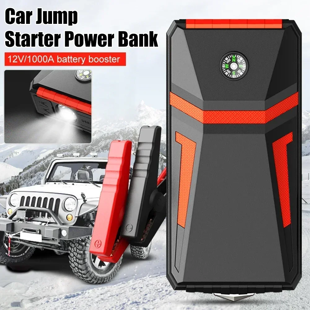 Car Jump Starter Jump Starter Car Jump Starter 1000A Battery Starter Portable Power Bank Booster Emergency Auto 12VPowerBank Starting Device Petrol Diesel