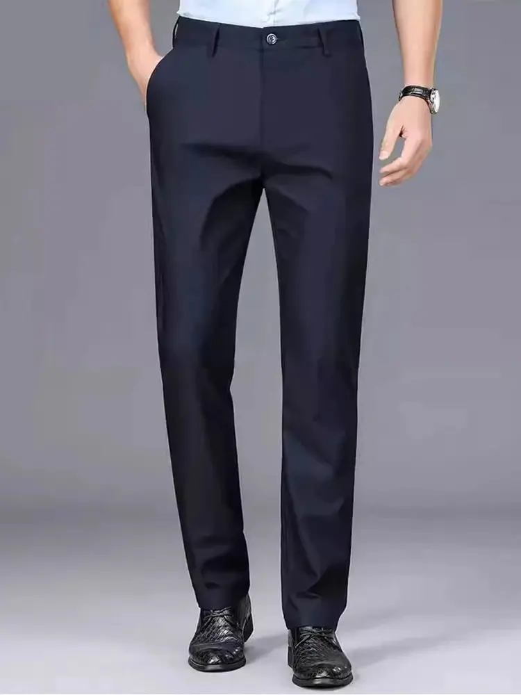 Male Smart Casual Pants Stretchy Sports Men's Fast Dry Trousers Spring Autumn Full Length Straight Office Black Navy Work Pants 16 Male Smart Casual Pants Stretchy Sports Men's Fast Dry Trousers Spring Autumn Full Length Straight Office Black Navy Work Pants