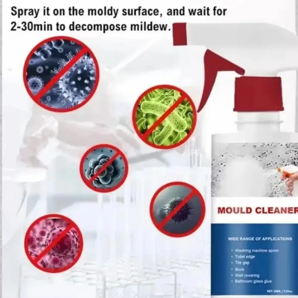 60ml Mildew Remover Spray mildew remover cleaner Ceiling Bathroom Ceramic Wall Surface Anti-Mould Cleaning Foam Multi Effect Cleaning Decontamination