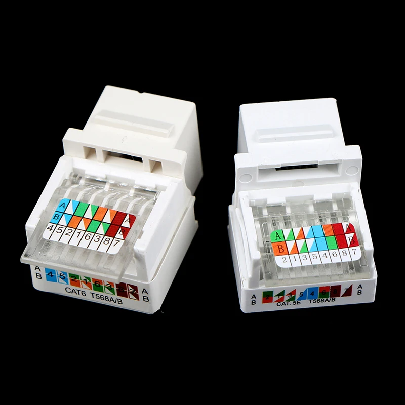 

RJ45 Cat5e Cat6 UTP Keystone гнездовой разъем, адаптер для настенной панели
