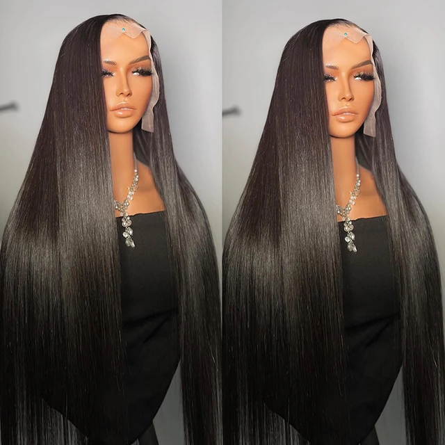 40 30 Inch Lace Front Human Hair Wigs 13x6 Hd Transparent Frontal Brazilian  - Lace Wigs - Aliexpress