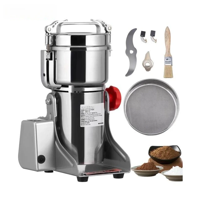 Singweller Electric Grain Mill Grinder Stainless Steel Pulverizer Powder Machine for Dry Herbs Grains Spices Cereals Coffee Corn Singweller Electric Grain Mill Grinder Stainless Steel Pulverizer Powder Machine for Dry Herbs Grains Spices Cereals Coffee Corn