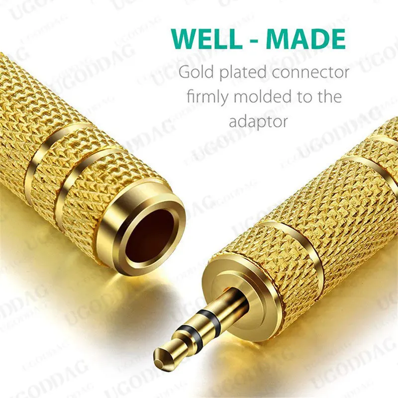3.5mm to 6.5mm 6.35mm Male to Female Audio Cable Adapter Jack To Plug Stereo AUX Converter Amplifier