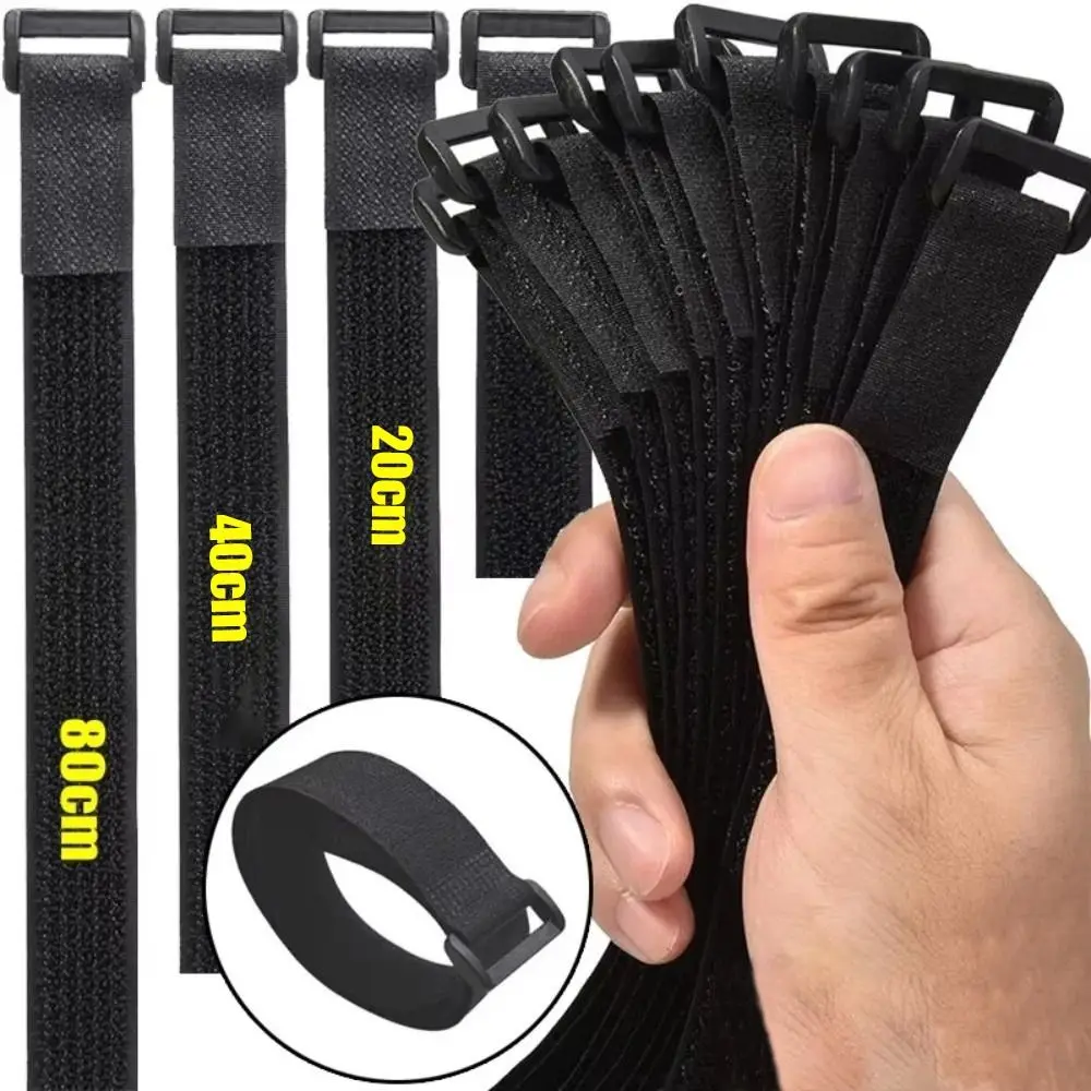 Reusable Nylon Cable Ties Black Adjustable Wire Fasteners