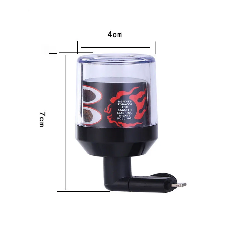 

WEPUFF Cell Phone Electric Herb Grinder Built-in Metal Blade USB Herbal Tobacco Crusher with Two Connectors Smoking Accessories