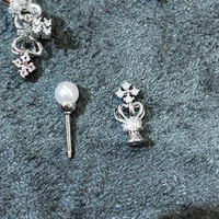 1pcs New Crown Pearl 316L Stainless Steel Spiral Ear Bone Nail New Fashion Y2K Earrings for Women Ear Piercing Cochlea Jewelry - Image 6