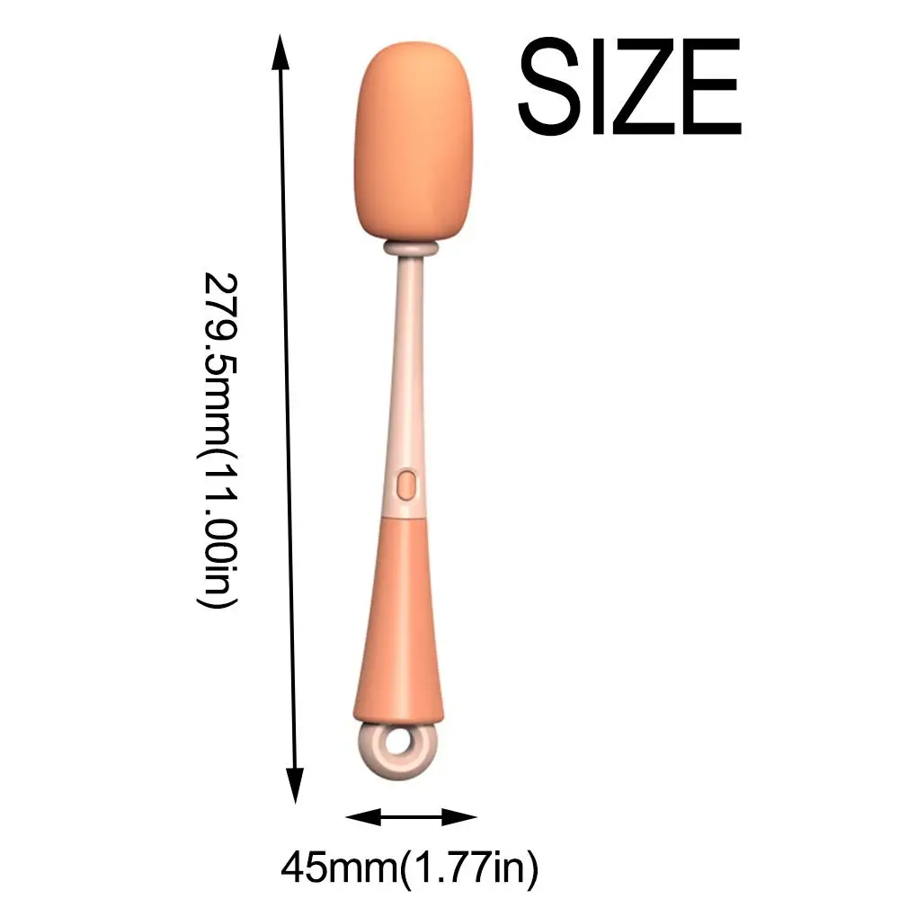 5-in-1 Water Bottle Brush Nylon Sponge Soft Bristles Crevice Cleaner Long Handled BPA-Free Feeding Bottle Brush Kitchen Use