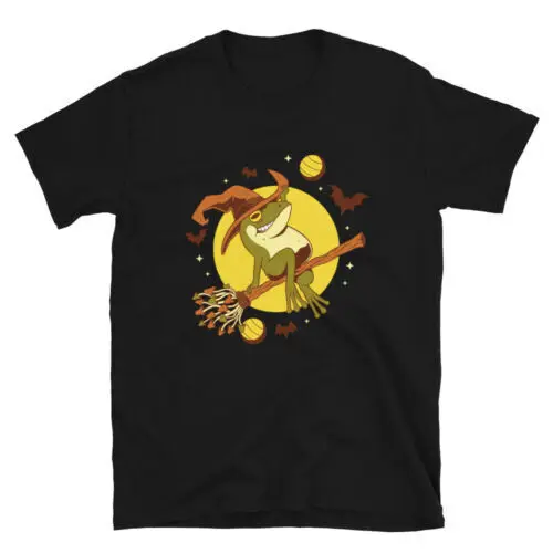 

Halloween Frog Witch On A Broom T-Shirt