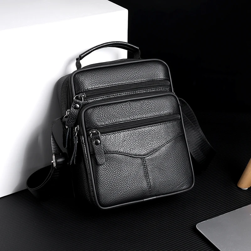 Men's ultra-fine fiber leather shoulder bag, basic style, suitable for daily commuting - adjustable shoulder strap, - business c