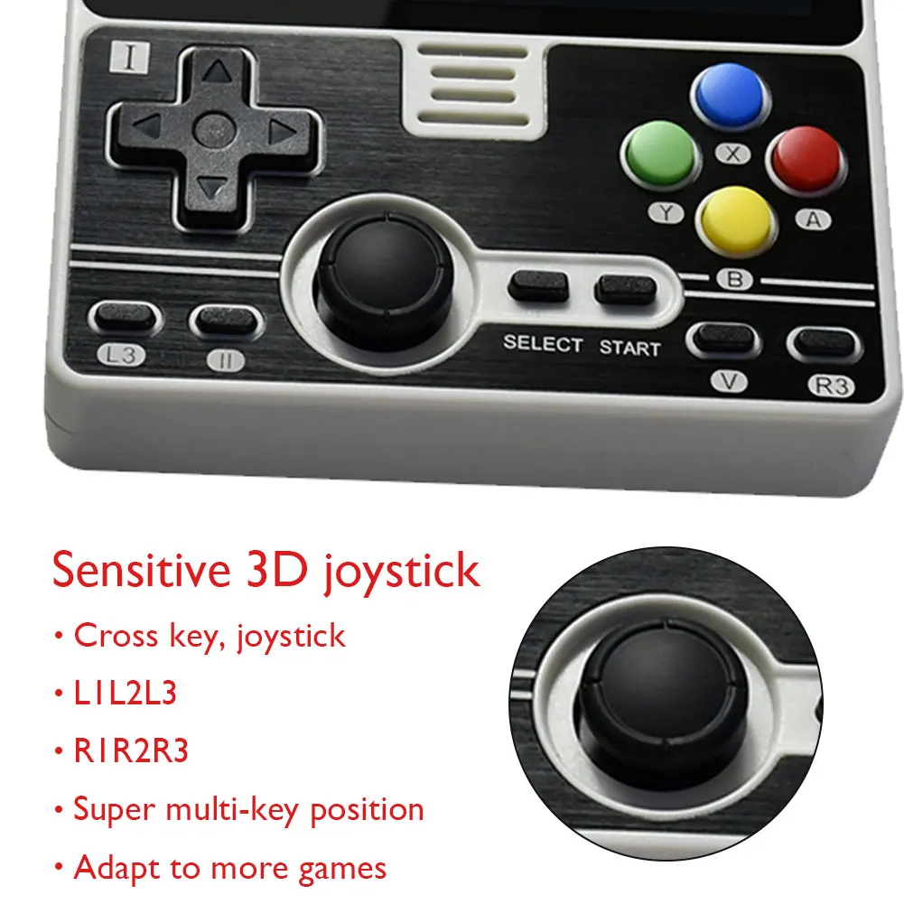 ALLOYSEED RGB20 3.5" IPS Full-Fit Screen Built-in Wifi Module Retro Game Handheld Console Multiplayers Open-Source Game Player