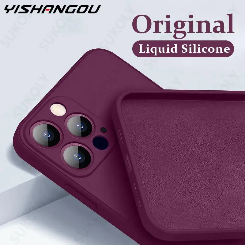 Shockproof Liquid Silicone Camera Protection Cover For iPhone 13 11 12 Pro Mini X XS Max XR 7 8 Plus SE 2 Soft Bumper Case |
