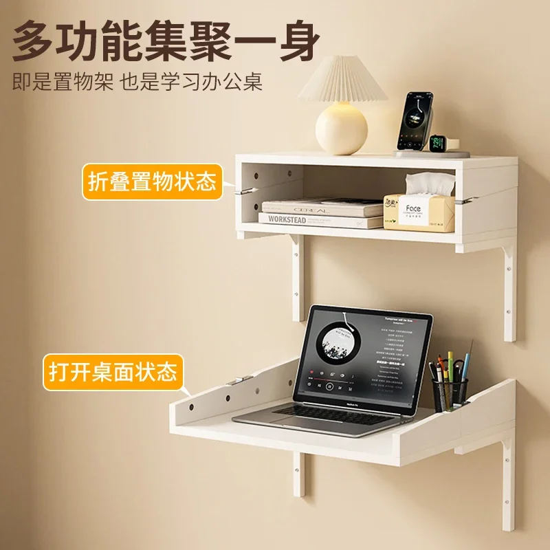 Laptop Computer Desk Bedroom Writing Folding Table Wall Computer Desks Mini Decorate Mesa Ordenador Office Furniture
