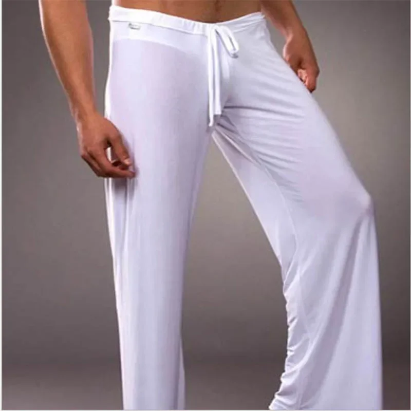 Trousers Men Soft Silky Sexy Yoga Sport Fitness Breathable Leggings