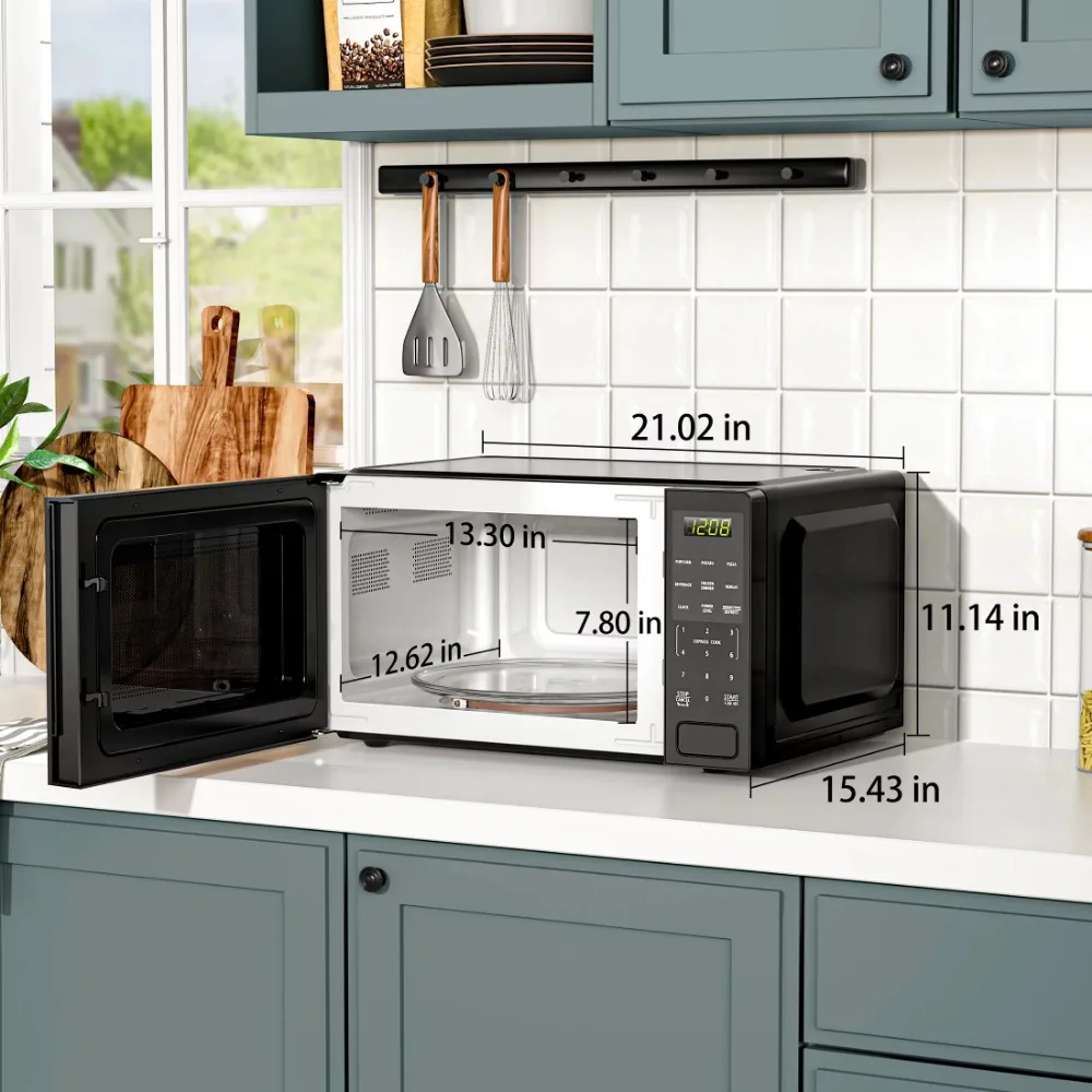 1.1 Cu ft Countertop Microwave Oven, 1000 Watts, Black, New 3