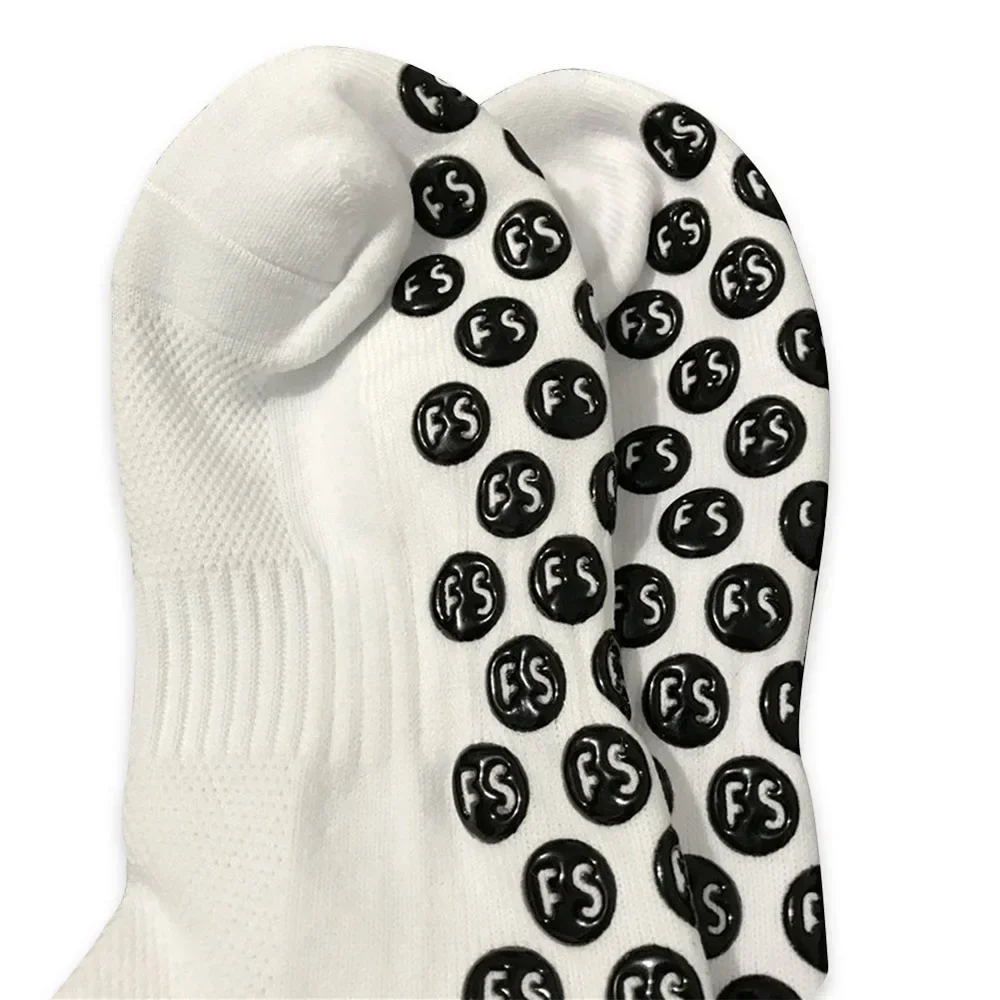 1Pair Football Socks Round Silicone Suction Antislip Soccer Socks Athletes Professional Game Training Men Women