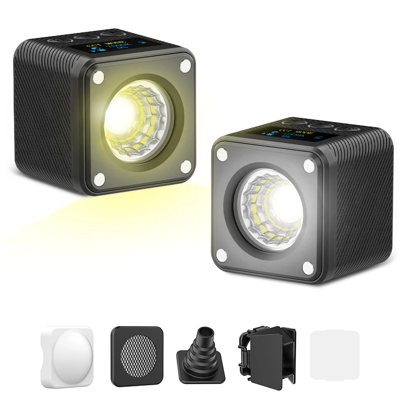 UlanziL2BiColorMiniCOBVideoLight2700K7000KDimmableCameraLightwithDiffuser