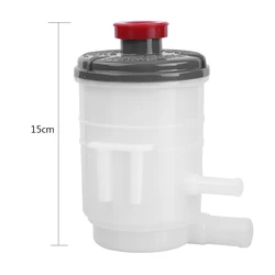High-Performance Power Steering Fluid Reservoir Oil Tank Bottle - Durable Plastic Construction (WHITE)