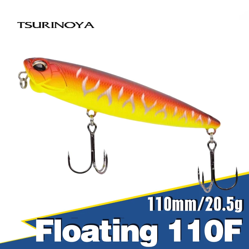 TSURINOYA Topwater Floating Pencil Wobblers 110mm 20.5g DW58 Bass Lure Stickbait Snakehead Professional Artificial Hard Bait