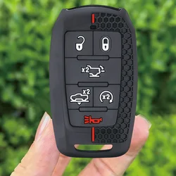 Durable Silicone Car Key Cover - Premium Keychain Accessory Shell (Black)