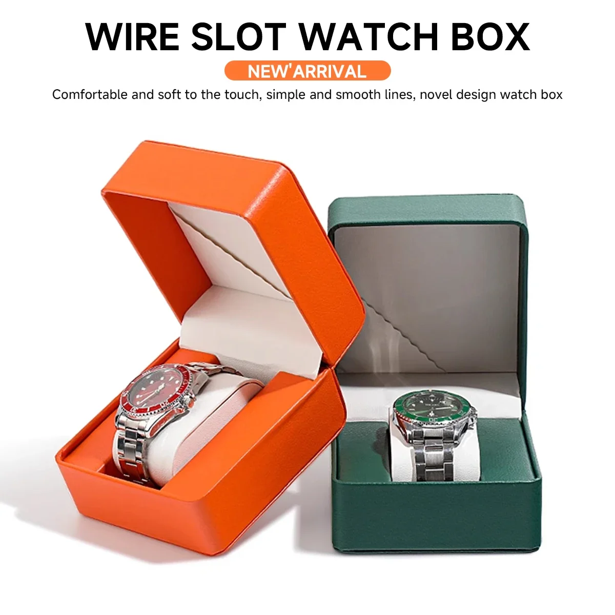 Single Watch Storage Box with Pillow PU Leather Display Case Wristwatch Watch Holder Travel Jewelry Organizer for Men Gift watch storage box watch storage bag watch storage pouch leather storage box