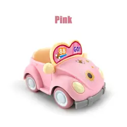 Mini Forest Family Purple Convertible Car Dollhouse Toy Set for Children (Pink - A)