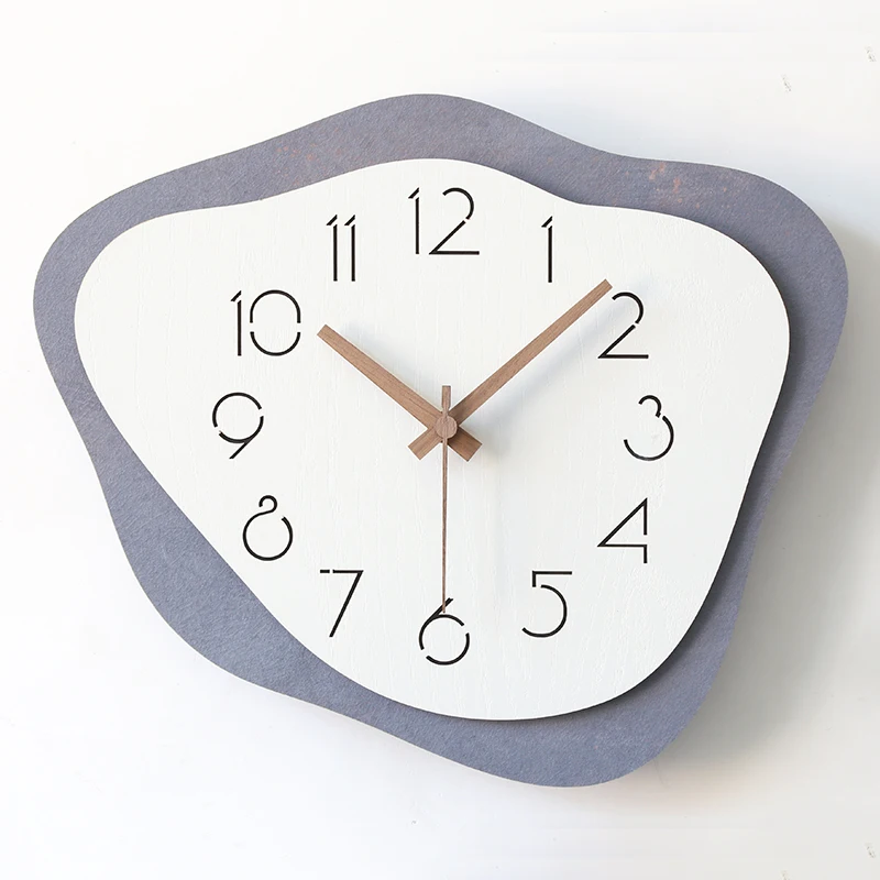 Irregular Shape Wood Wall Clock VIOLET/紫罗兰  