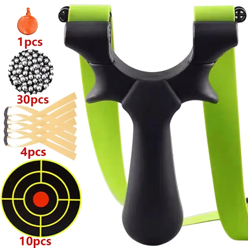 

Resin Integrated Slingshot Outdoor Precision Shooting Slingshot 4 Series Sight Target Paper Steel Ball Flat Rubber Band Package
