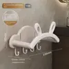 Telescopic Washbasin Rack Wall Mounted Rabbit Ears Storage Shelf Multifunctional No Punching Washbasin Hook 6