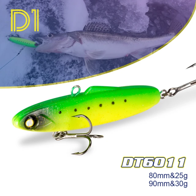 D1 Vibes For Winter Fishing 80mm/25g 90mm/30g Silicone Bait