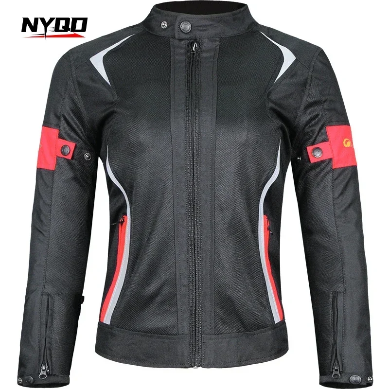 Motorcycle Electric Bicycle Riding Suit Women's Waterproof Motorcycle Slim Fit and Anti Fall Racing Suit Wear Protective Gear