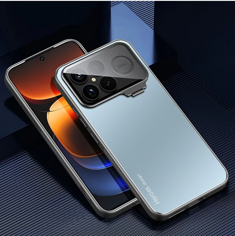 Durable Metal Back Plate and Camera Protect Bracket Case with Holder Cover